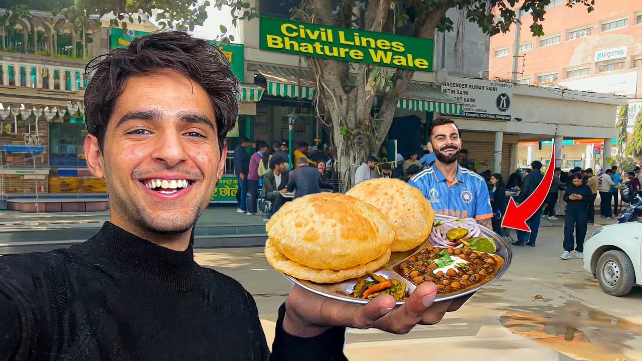 Eating Virat Kohli's Fav Chole bhature in Gurgaon | Vlog#16