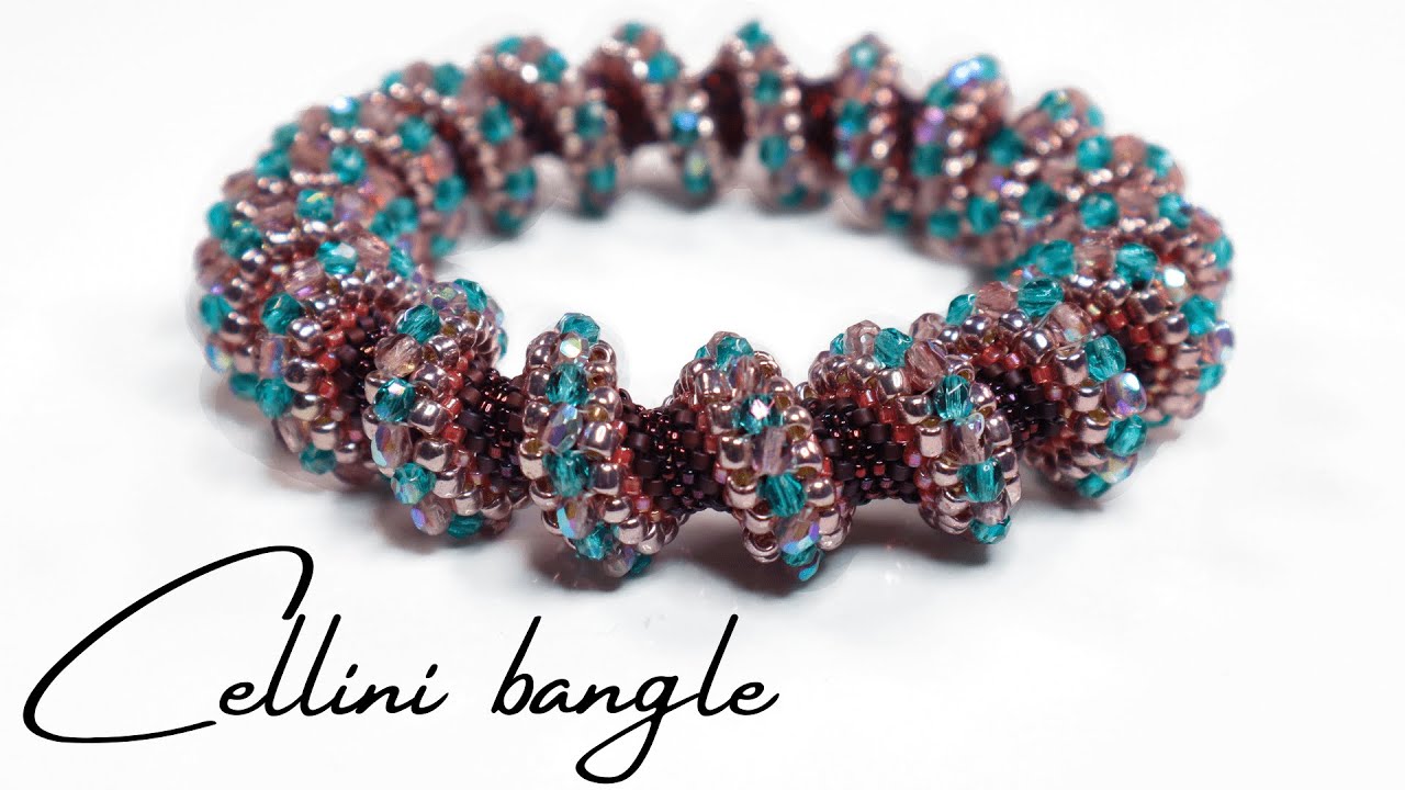 Cellini bangle tutorial | Peyote Cellini | Beadweaving tutorial