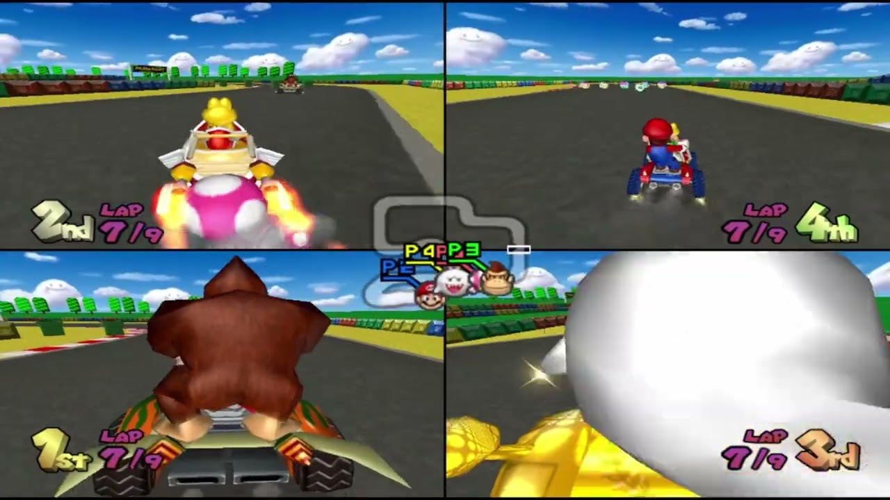 Mario Kart Double Dash Plus (4P) (S6) Part 2 More Bomba Azul