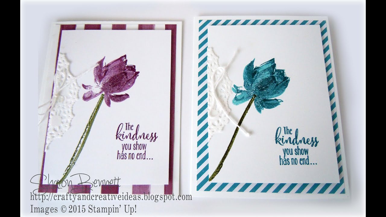 Stampin Up Lotus Bloom -Triple Stampin Technique