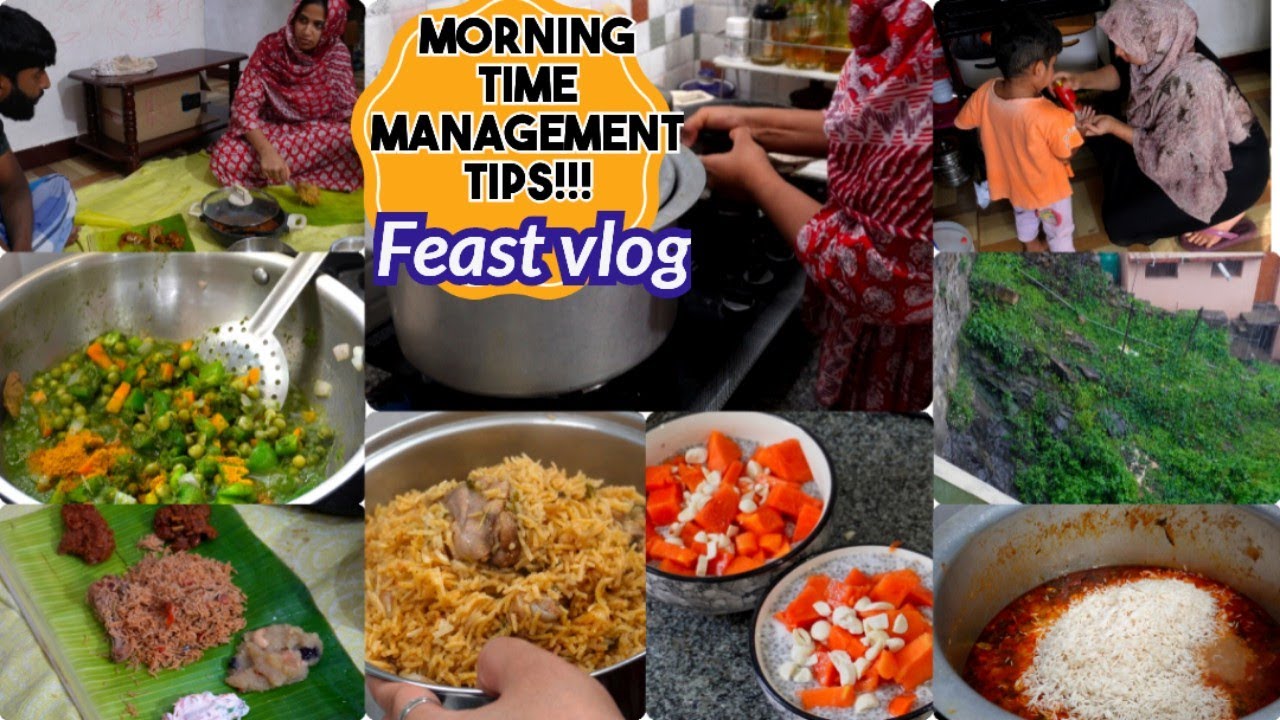 அதிகாலை முதல் மழையும் விருந்தும்!1kg Chicken Briyani/Early Morning Routine with Time Management tips