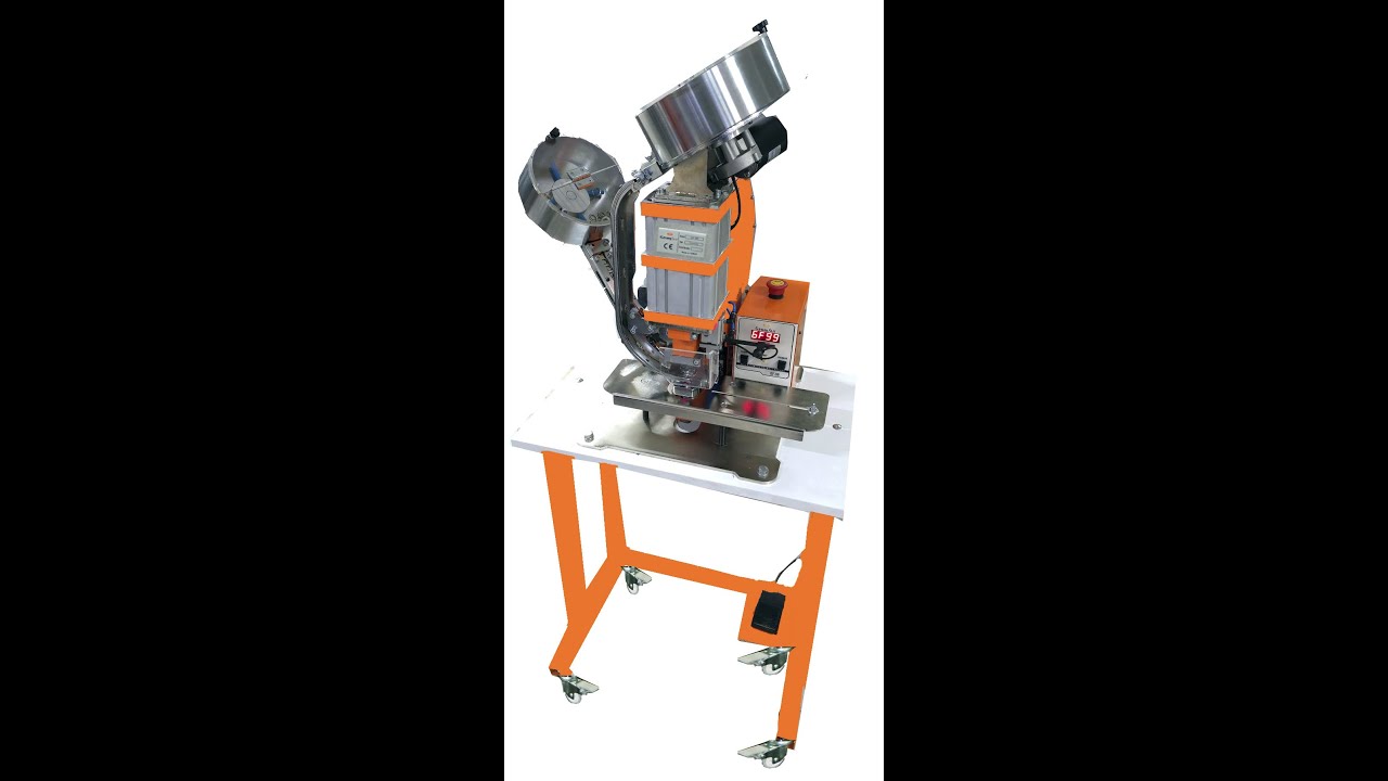 GF 99 full automatic eyelet and grommet machine #eyeletmachine #grommetmachine #eyelet #grommet