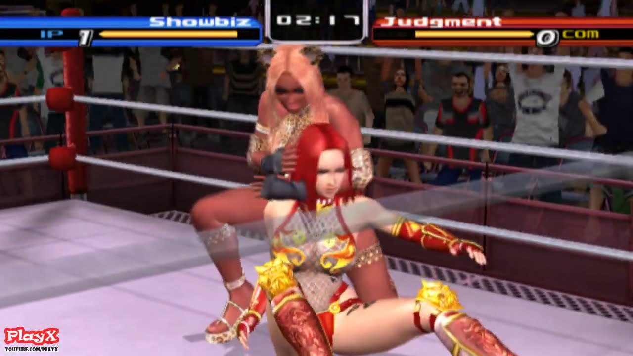 Rumble Roses Normal Match Showbiz Vs Judgment Game Play07-[PlayX]