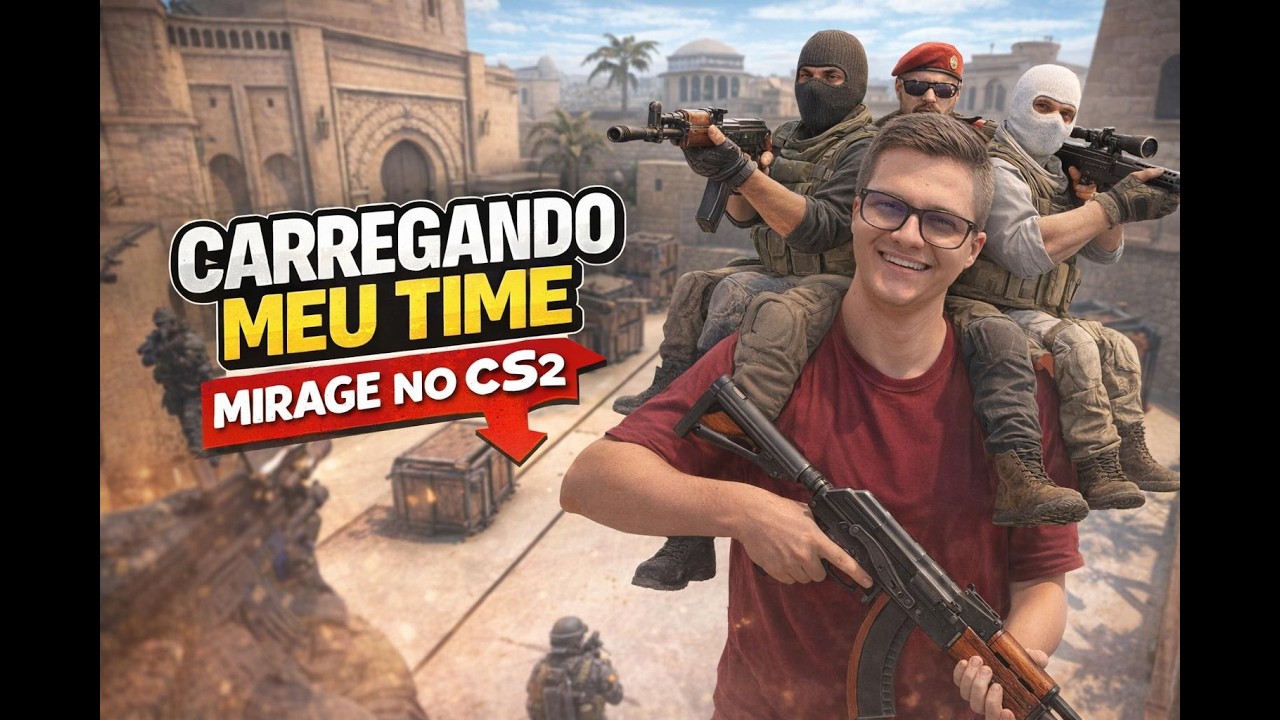 Melhores momentos na mirage CS2 (precisei carregar meu time para vitoria)