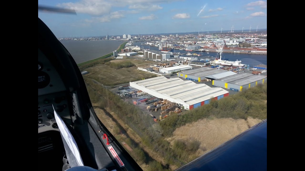 Bremerhaven EDWB nach Emden EDWE in a Robin DR400