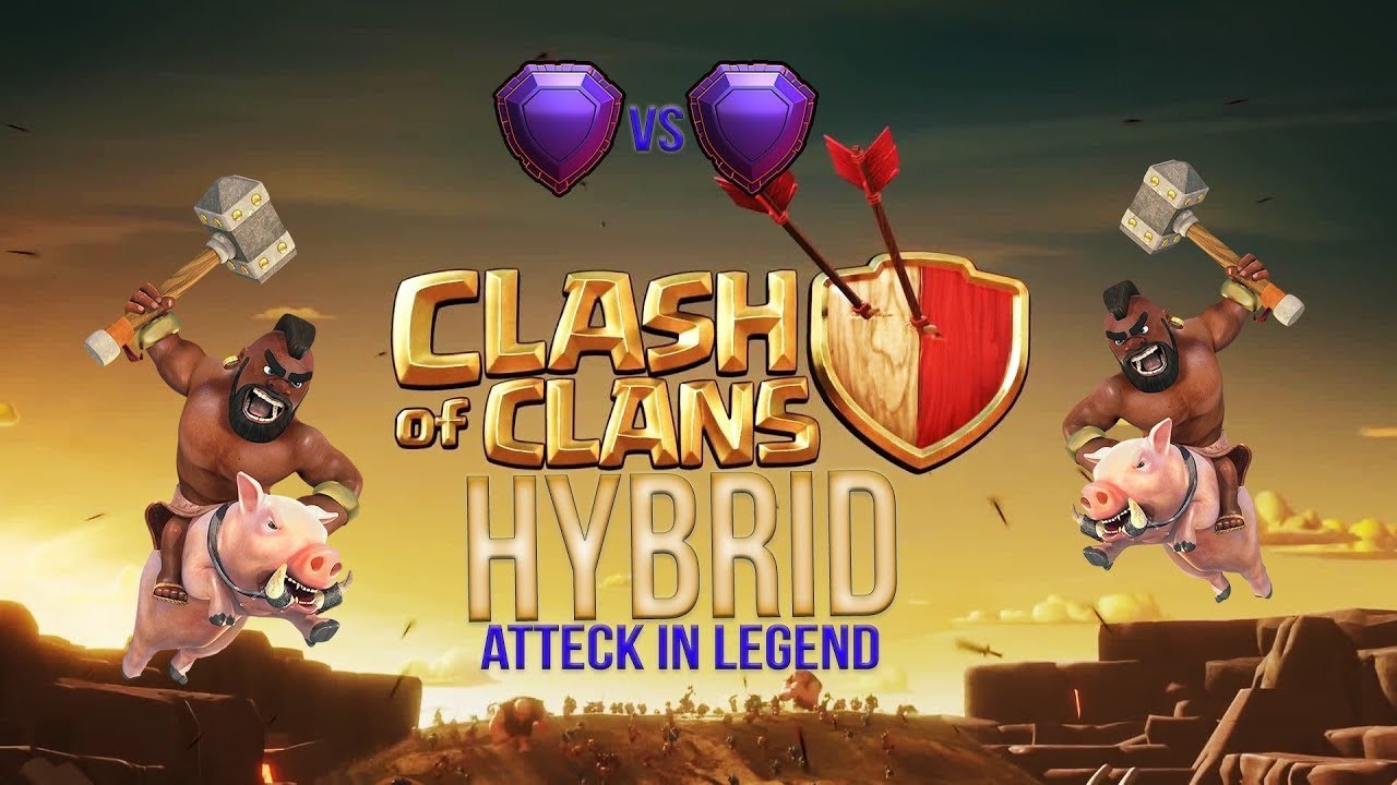 top player attacks🔥 hybrid attacks in legend league🔥
