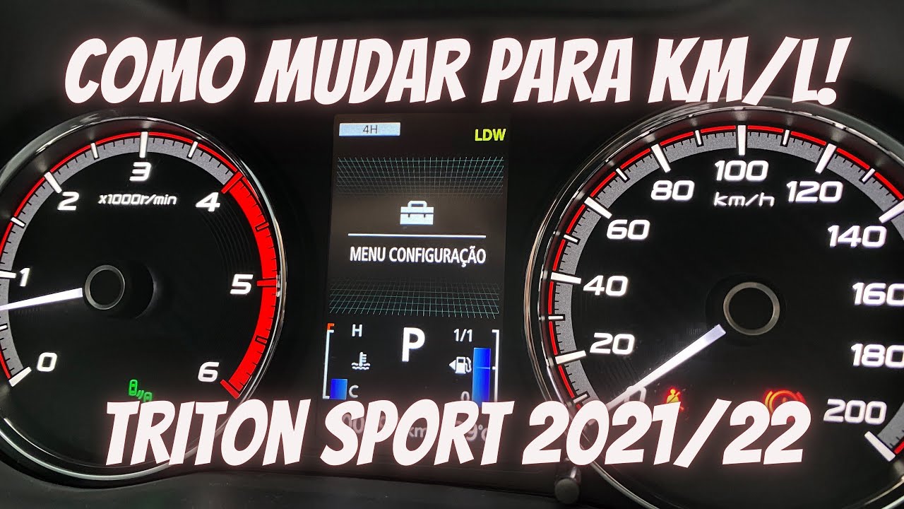 Como alterar L/100km para Km/L TRITON SPORT 2021/22 Computador de Bordo