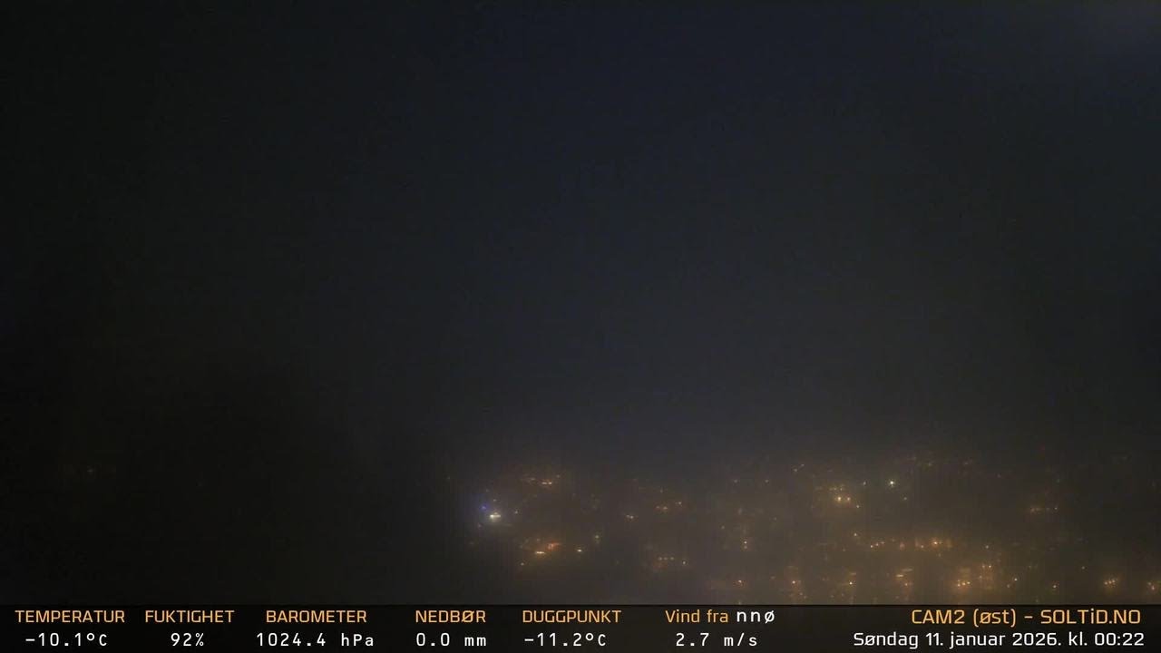 Timelapse Cam 2 - Natt til 11. januar 2026