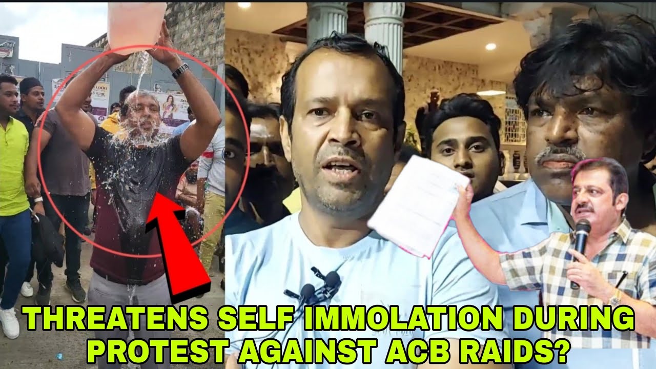 Bz Zameer Ahmed Fans | Supporter Threatens Self Immolation During Protest Against ACB Raids