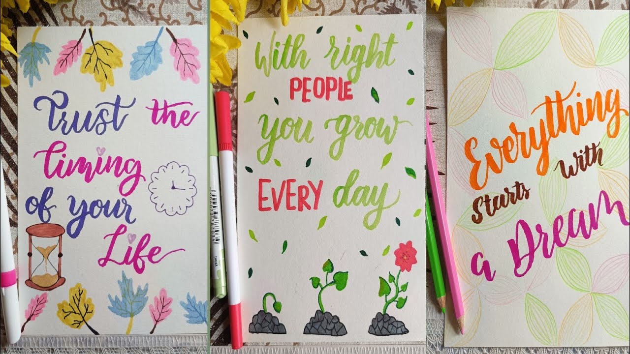 Lettering Artwork🌸Calligraphy Motivational Quotes with Dom's Brushpens| How to quote Lettering