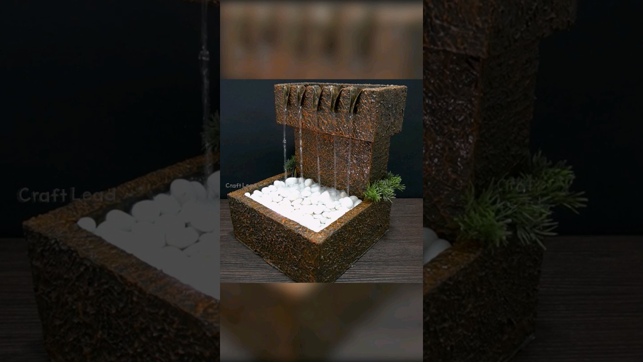 Easy homemade unique water fountain using styrofoam #shorts