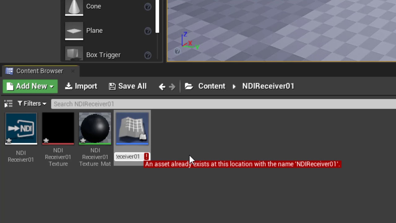 Видеоприемник NDI в Unreal Engine