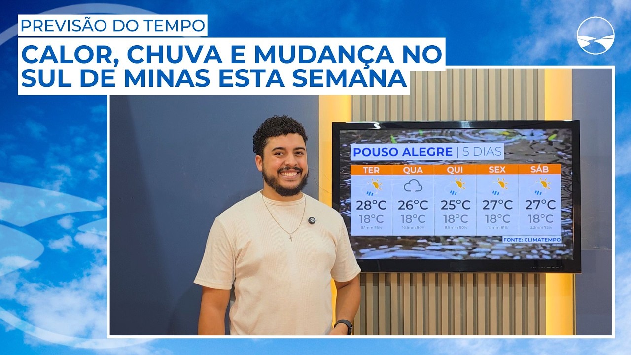 Previsão do tempo: calor, chuva e mudança no Sul de Minas esta semana