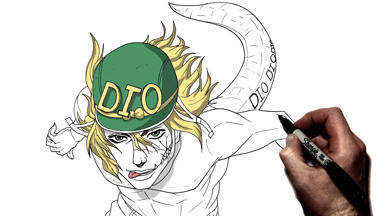 How To Draw Diego 'Dino' Brando | Step By Step | JoJo