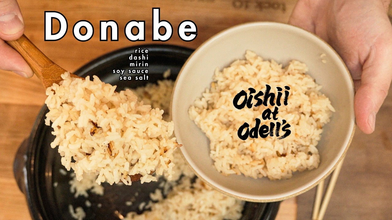 Rice Cooked in Dashi in a Donabe (Japanese Clay Pot) | Oishii at Odell's EP 3