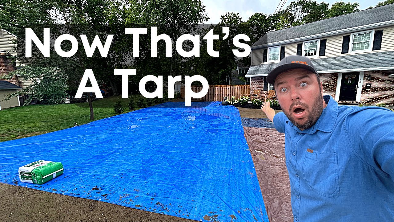 He Covered The ENTIRE Lawn With A Tarp & SAVED It From COMPLETE WASH OUT