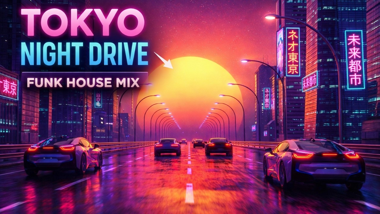 Tokyo Neon Night Drive 🌆 | Funk House Groove for a Late Night Ride