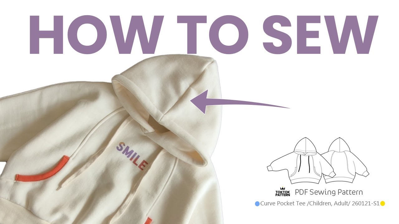 커브포켓티(아동,성인) / How to sew a hood / DIY / PDF Sewing Pattern/260121-S1