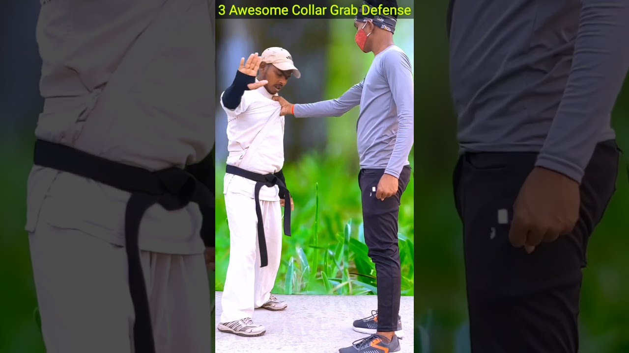 3 Awesome Collar Grab Defense👌🥋 #selfdefence #taekwondo #kravmaga #fightback #bachchan