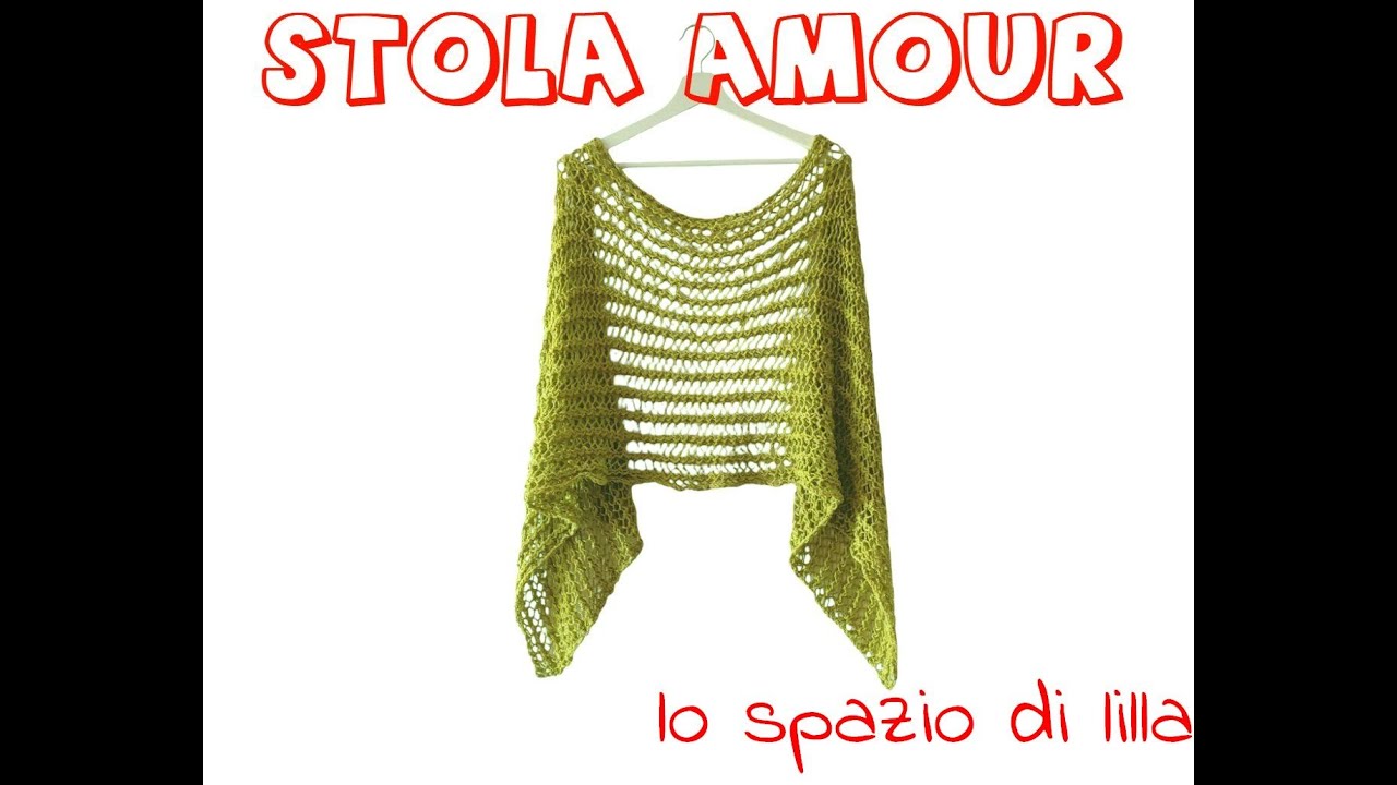 Stola traforata ai ferri Amour
