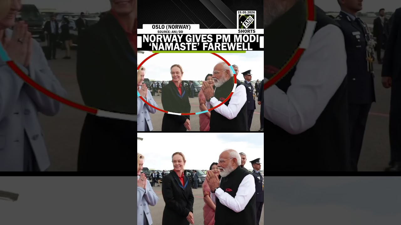 PM Modi receives &lsquo;Namaste&rsquo; farewell from Norway officials after concluding his visit