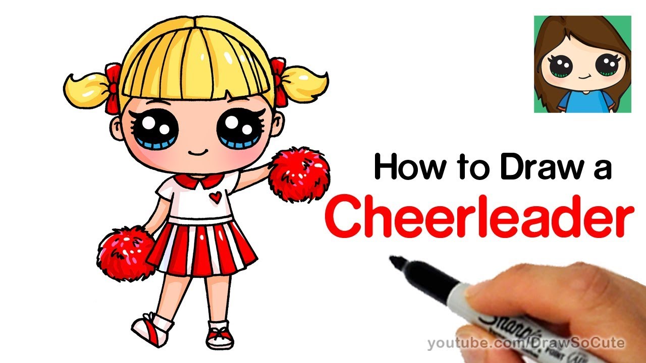 How to Draw a Cute Cheerleader Easy | LOL Surprise Doll