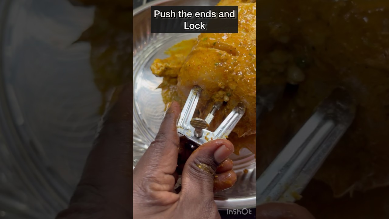 How to insert grill chicken in OTG 