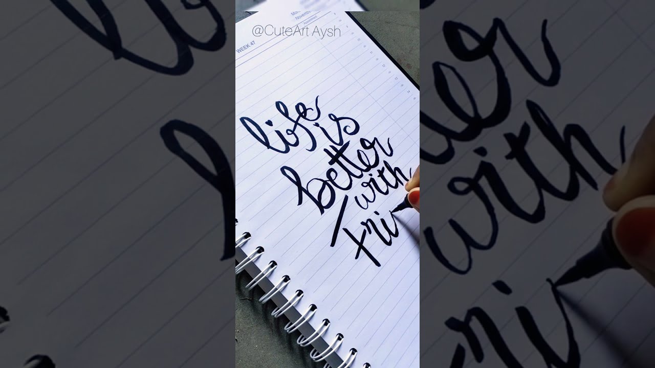 Calligraphy/Friendship Quotes/How to do Calligraphy arts/Calligraphy quotes drawing/Friendship Video