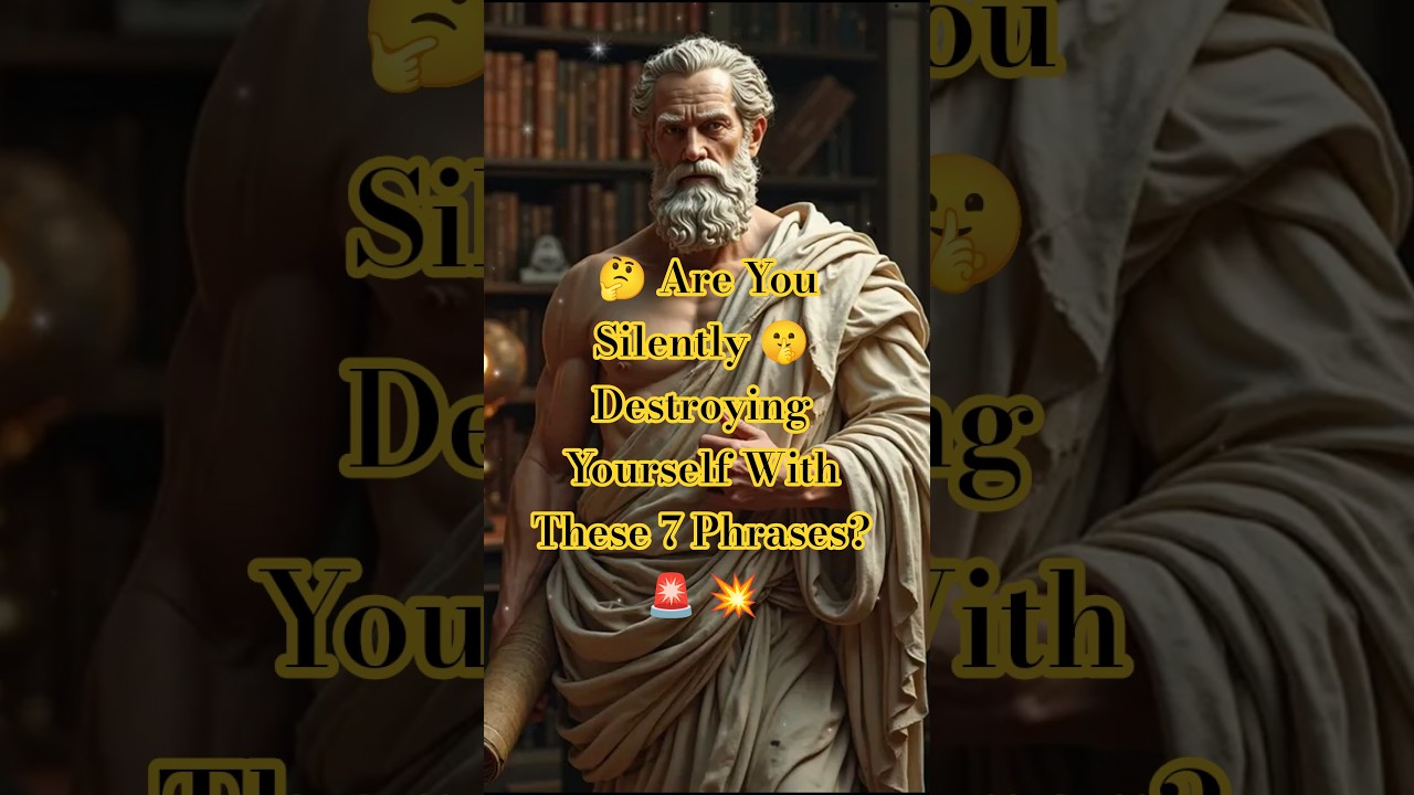 Are You Silently Destroying Yourself With These 7 Phrases? | Stoic mindset