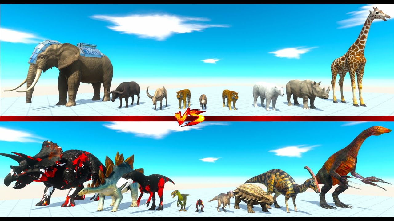 MODERN MAMMALS vs DINOSAURS Tournament - Animal Revolt Battle Simulator ARBS