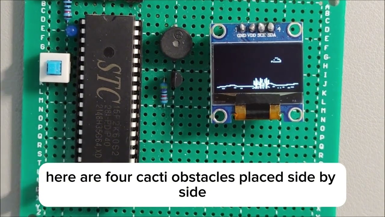 Bringing the Chrome Dinosaur Game to Life on a 51 Microcontroller with 128x64 OLED LCD Display 🦖💻