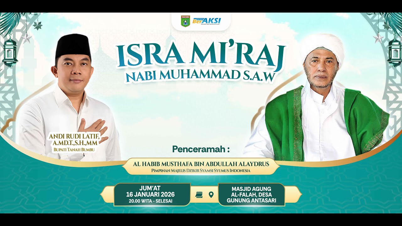Isra Mi'raj Nabi Muhammad S.A.W di Mesjid Al-falah Kab Tanah Bumbu