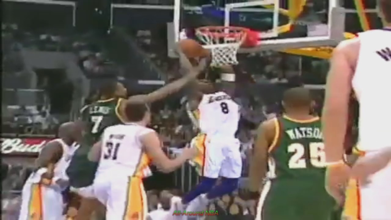 Kobe Bryant 8/29 Shooting Vs. Sonics, 2005-06. 22 Points.