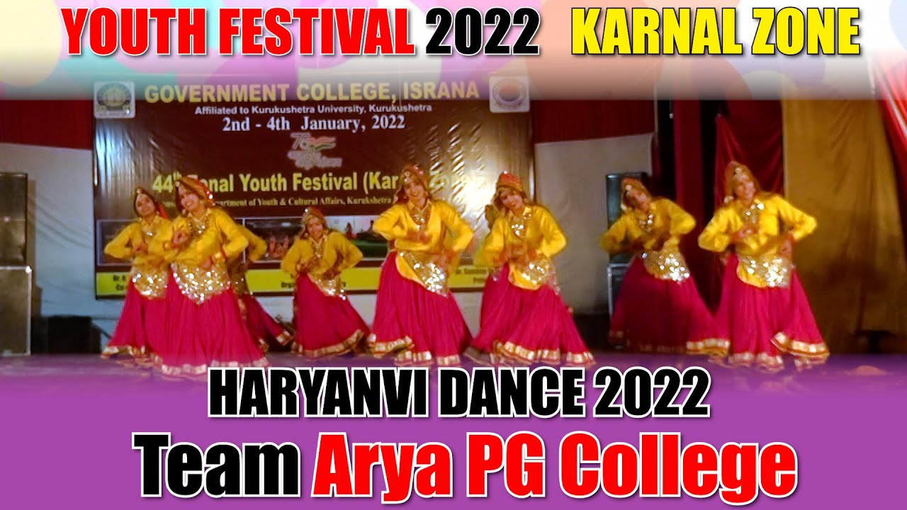 HARYANVI DANCE 2022||  Team Arya PG College || YOUTH FESTIVAL 2022 || KARNAL ZONE
