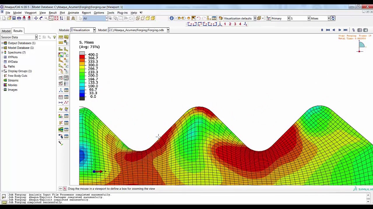 Abaqus Explicit: Sinusoidal Forging Modeling