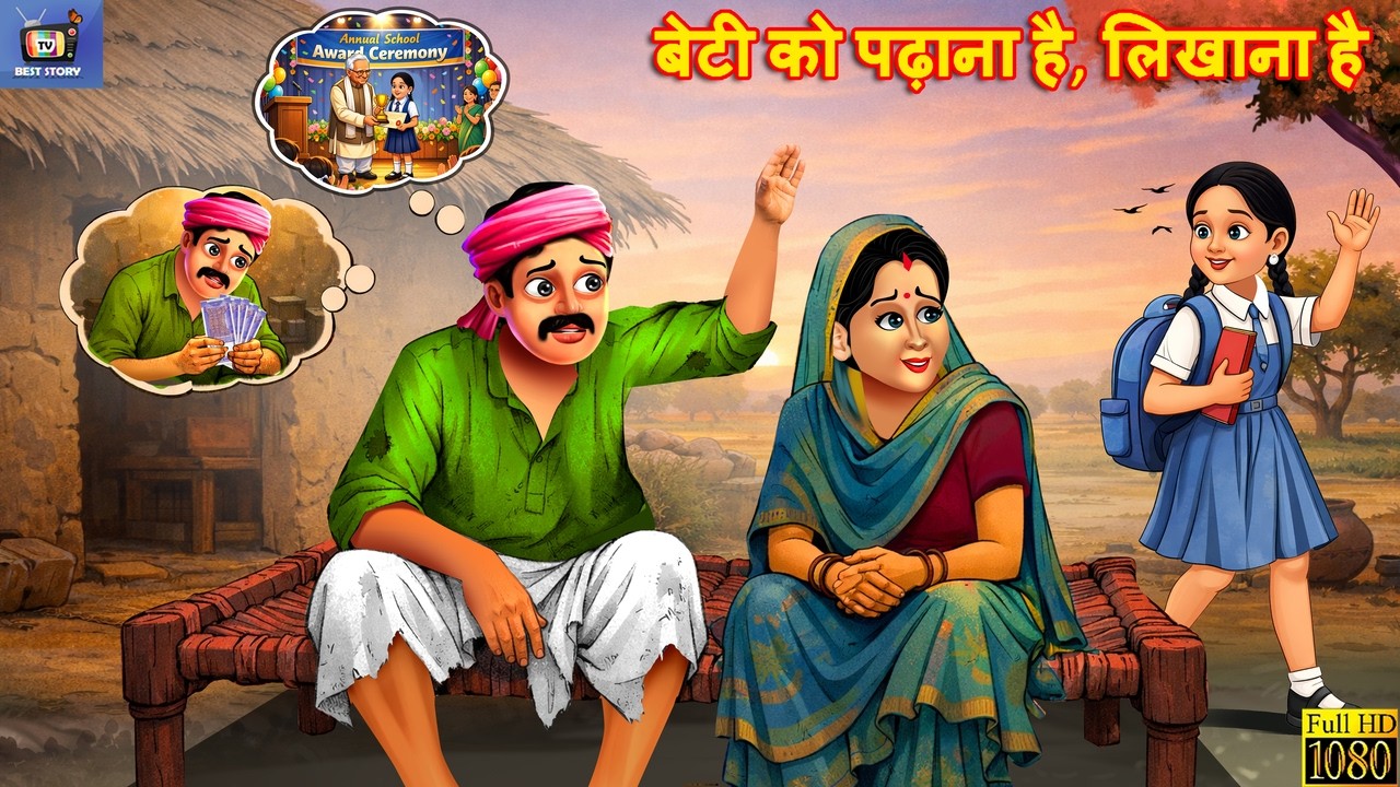 बेटी को पढ़ाना है लिखाना है | Hindi Kahani | Moral Stories | Hindi Story | Cartoon Video | Kahaniya