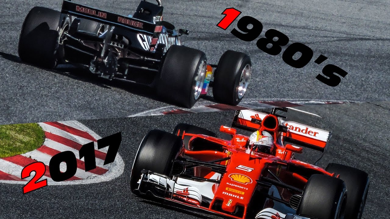 F1 2017 vs F1 1980's Cars On Track Sound Comparison | FullGasMedia