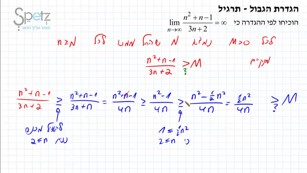 הגדרת הגבול   תרגיל 3