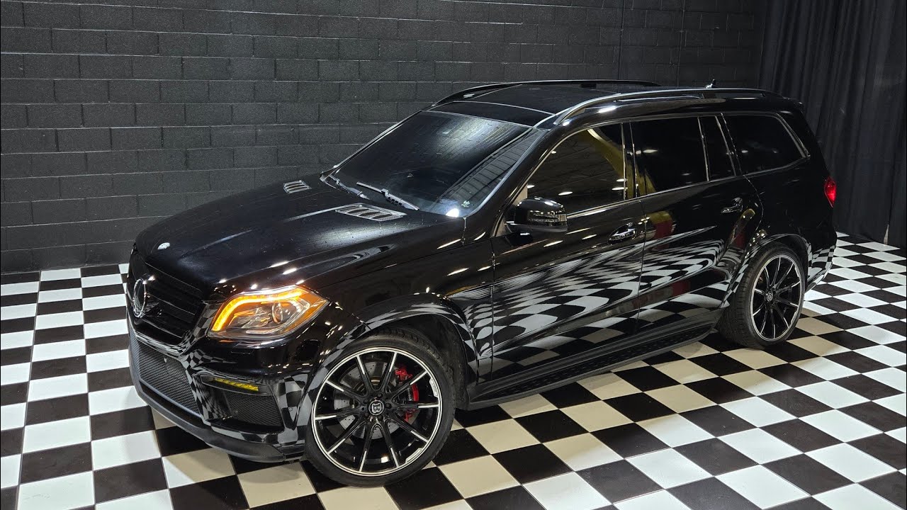 2015 Mercedes Benz GL550 Brabus Twin Turbo Designo Pkg Pano Roof Black Over Black 450HP FOR SALE!