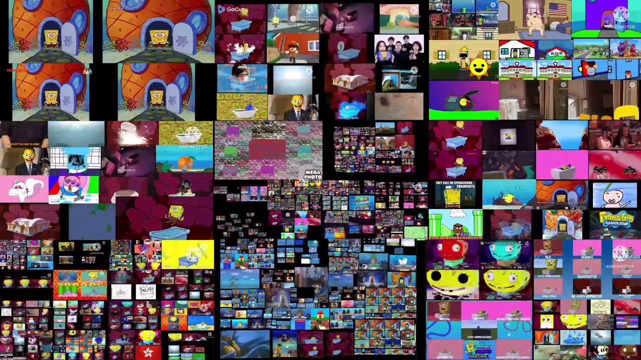 Lots Of Much Too Many SpongeBob Theme Ultimate Same Time YottaMegaSuperDUPERTOSIDEBYSIDE Parison