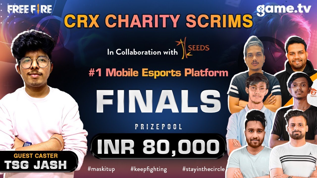 Free Fire | Critical X Charity Scrims Grand Finale | League of Champions | Elite, TSG, GXR & TG