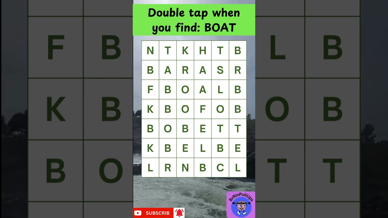 Observation Visual Test: 10 Seconds To Spot "BOAT" Try Your Skills! 