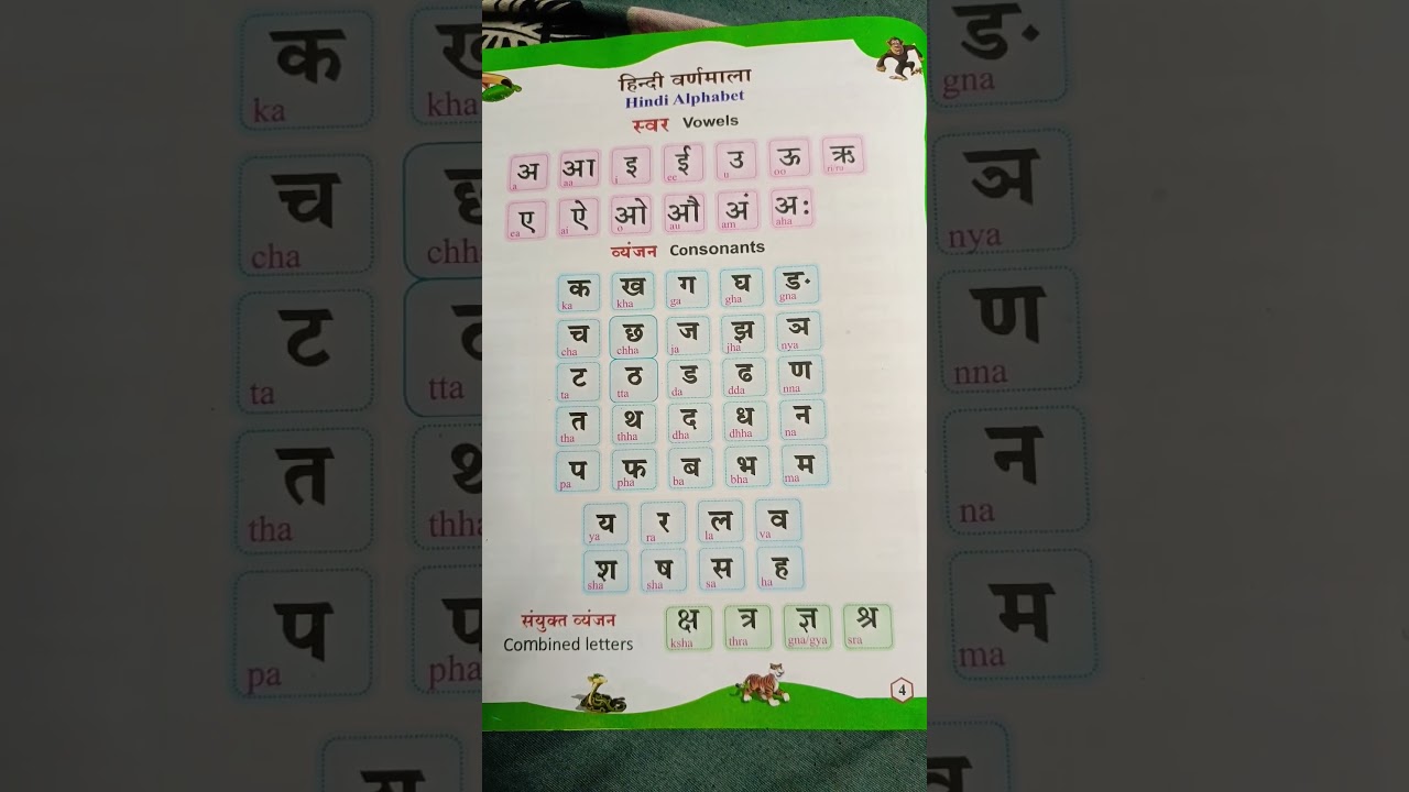 Hindi vowels and consonants #swar aur vyinjan #shortsfeed #hindi