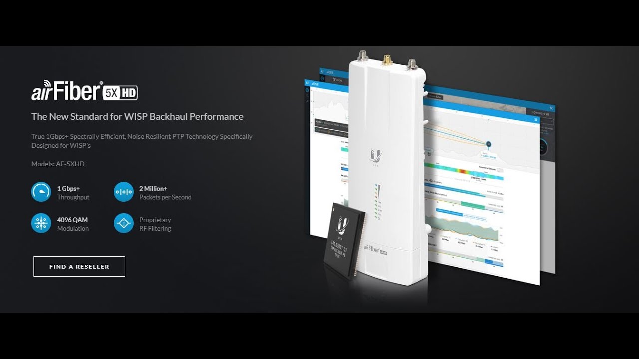 Configuración Ubiquiti airFiber AF5XHD para enlace inalámbrico PTP