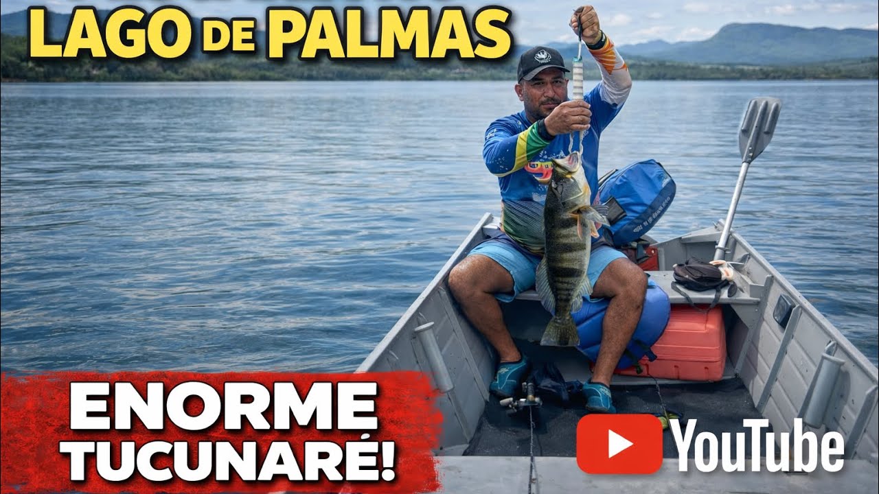 PESCA DE TUCUNARÉ NO LAGO DE PALMAS, TOCANTINS 