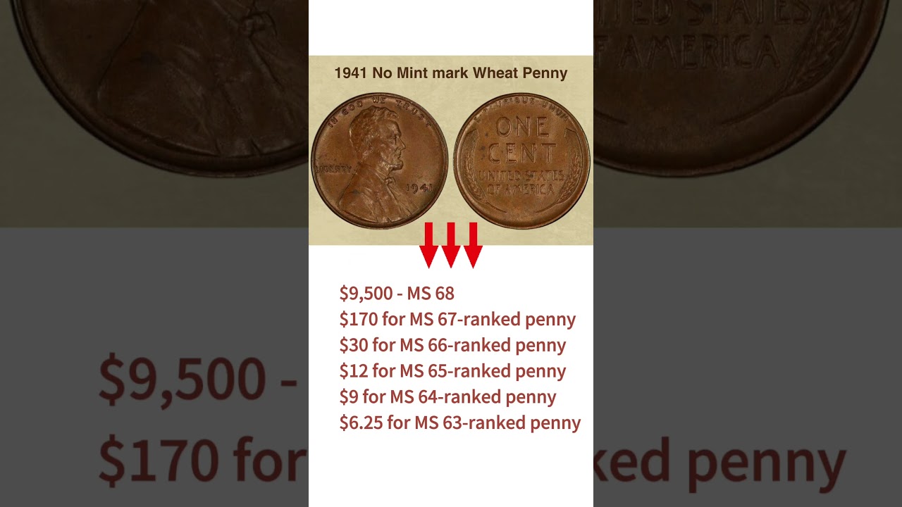 1941 No Mint mark Wheat Penny Value #coin #penny #coinvalue #coincollecting #treasurehunt