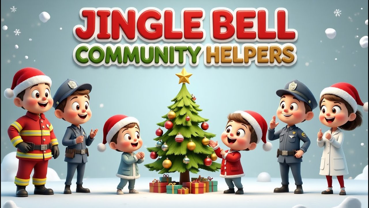 Jingle Bell Community Helpers | Christmas Song About Community Helpers | KidsLearn Nursery Rhymes