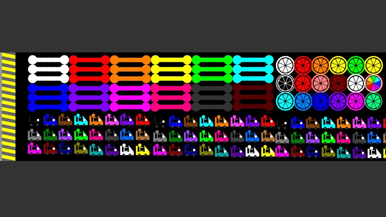 Shutter Crush (Worm, Mikan, Cars) Marble Survival Race in Algodoo