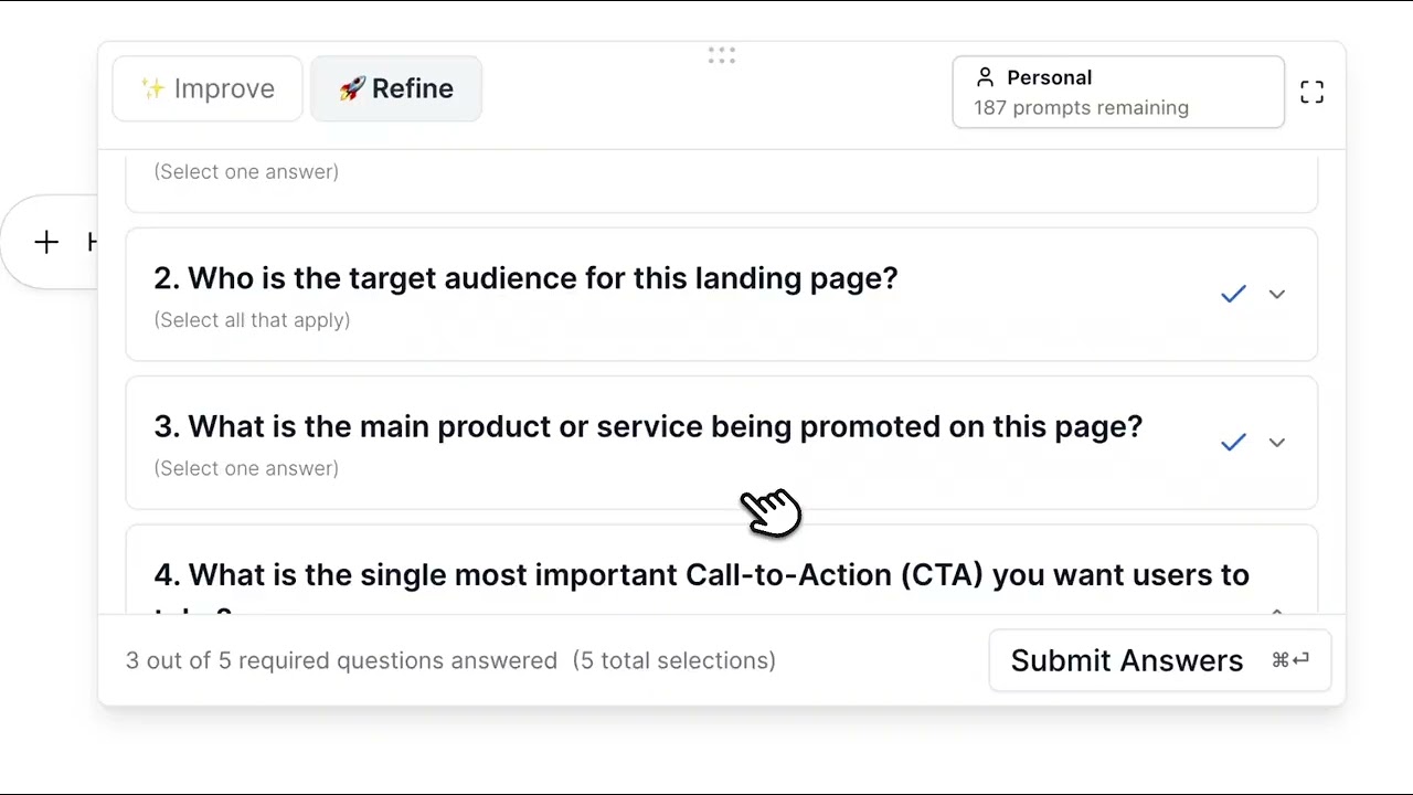 Pretty Prompt Update: Refine V2 on Chrome Extension