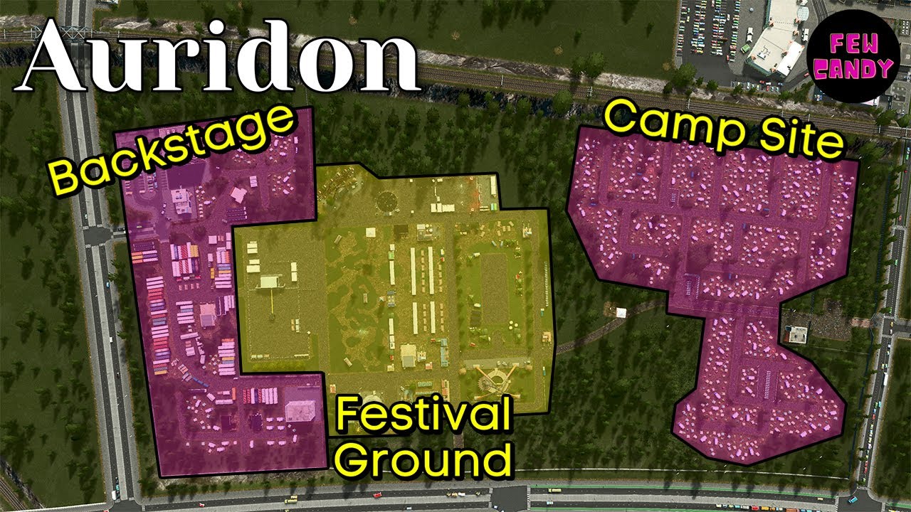 Creating the Ultimate Festival Park in Cities Skylines! | Auridon